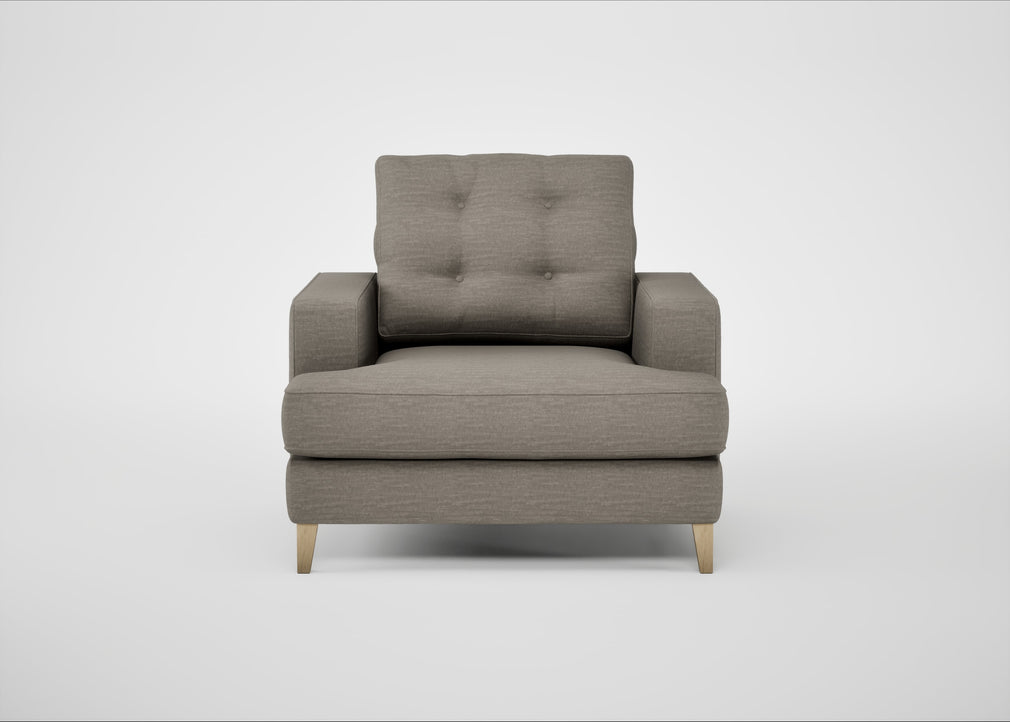 Mistral Armchair Broad Weave Pebble / Natural