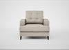 Mistral Armchair Broad Weave Putty / Black