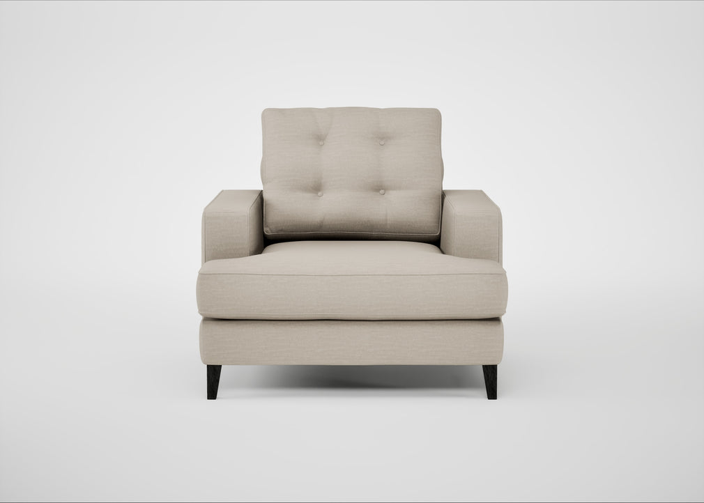 Mistral Armchair Broad Weave Putty / Black