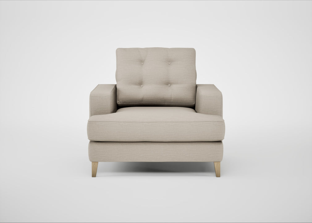 Mistral Armchair Broad Weave Putty / Natural