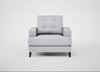 Mistral Armchair Broad Weave Tin / Black
