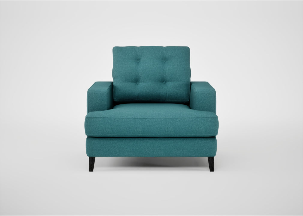 Mistral Armchair Brushed Cotton Cadet / Black