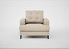 Mistral Armchair Brushed Cotton Oat / Black