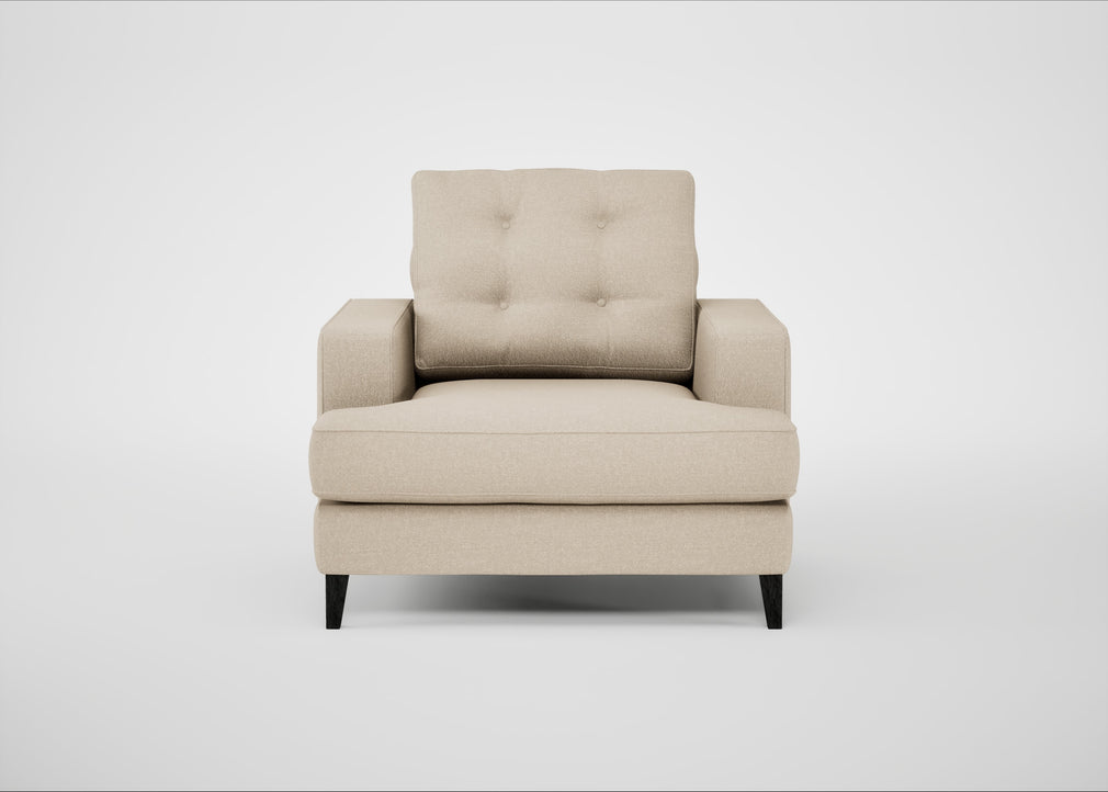 Mistral Armchair Brushed Cotton Oat / Black