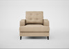 Mistral Armchair Capelo Linen-Cotton Bamboo / Black