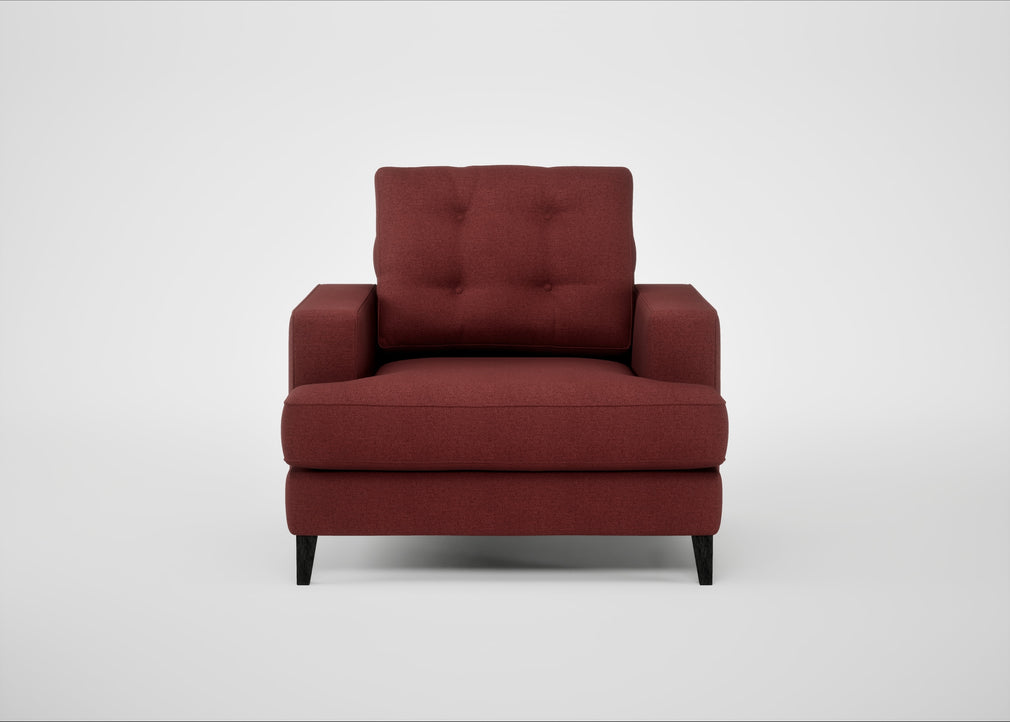 Mistral Armchair Capelo Linen-Cotton Etruscan Red / Black