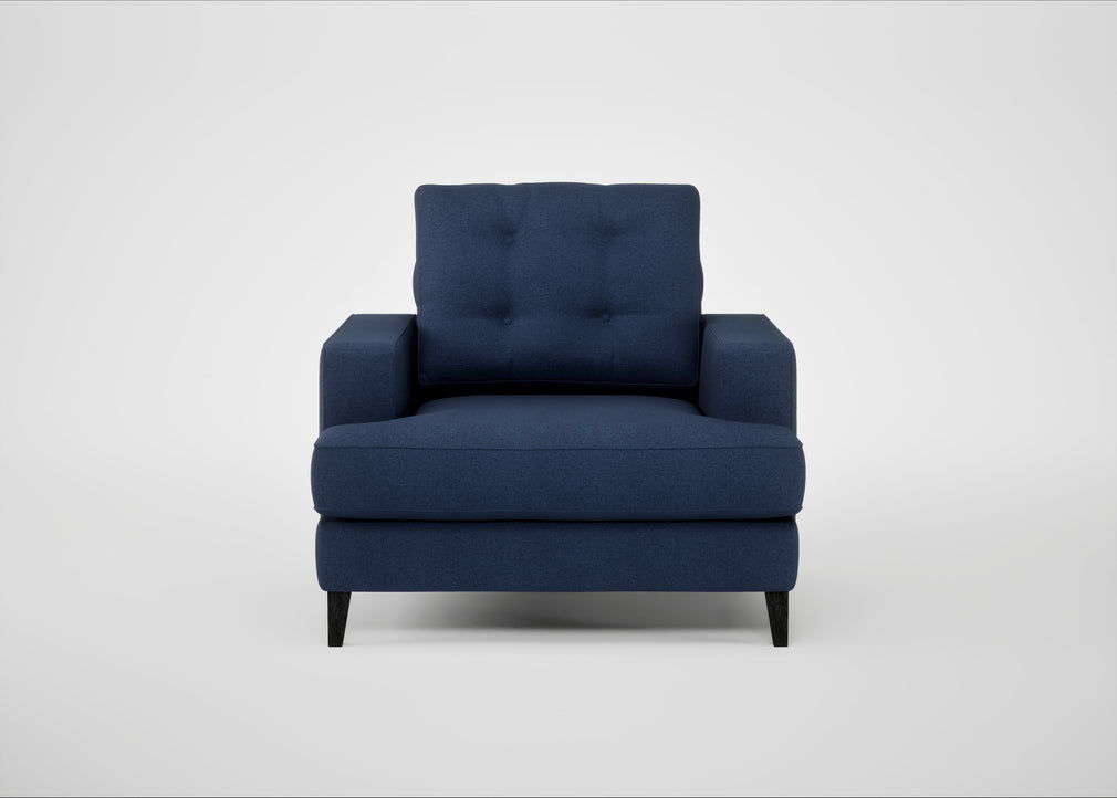 Mistral Armchair Capelo Linen-Cotton Inkspot / Black