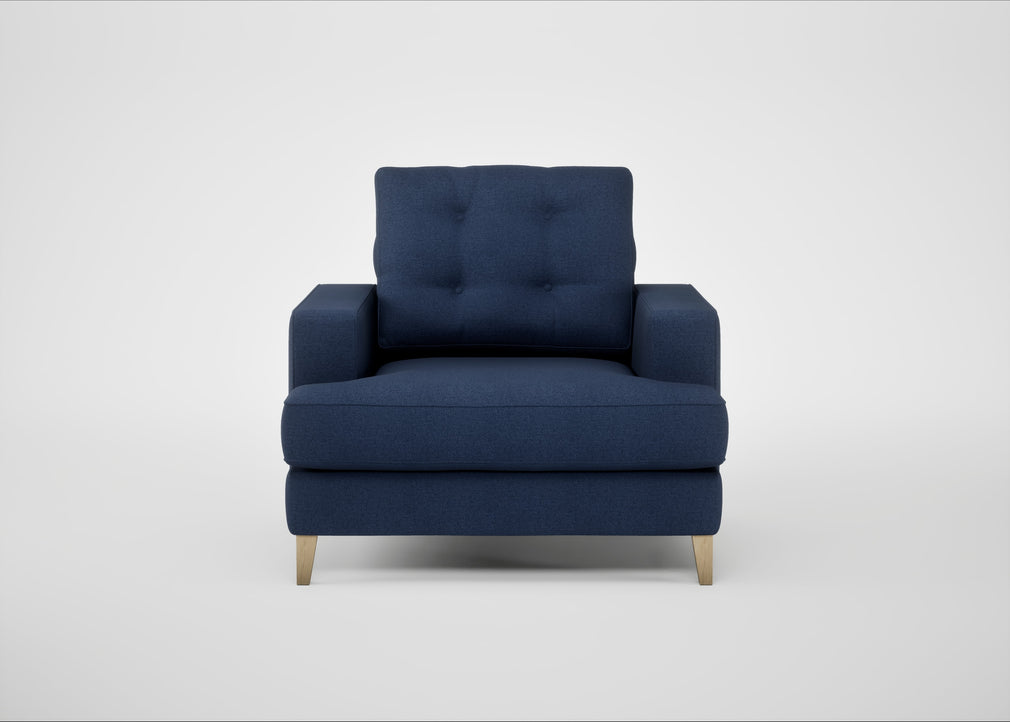 Mistral Armchair Capelo Linen-Cotton Inkspot / Natural