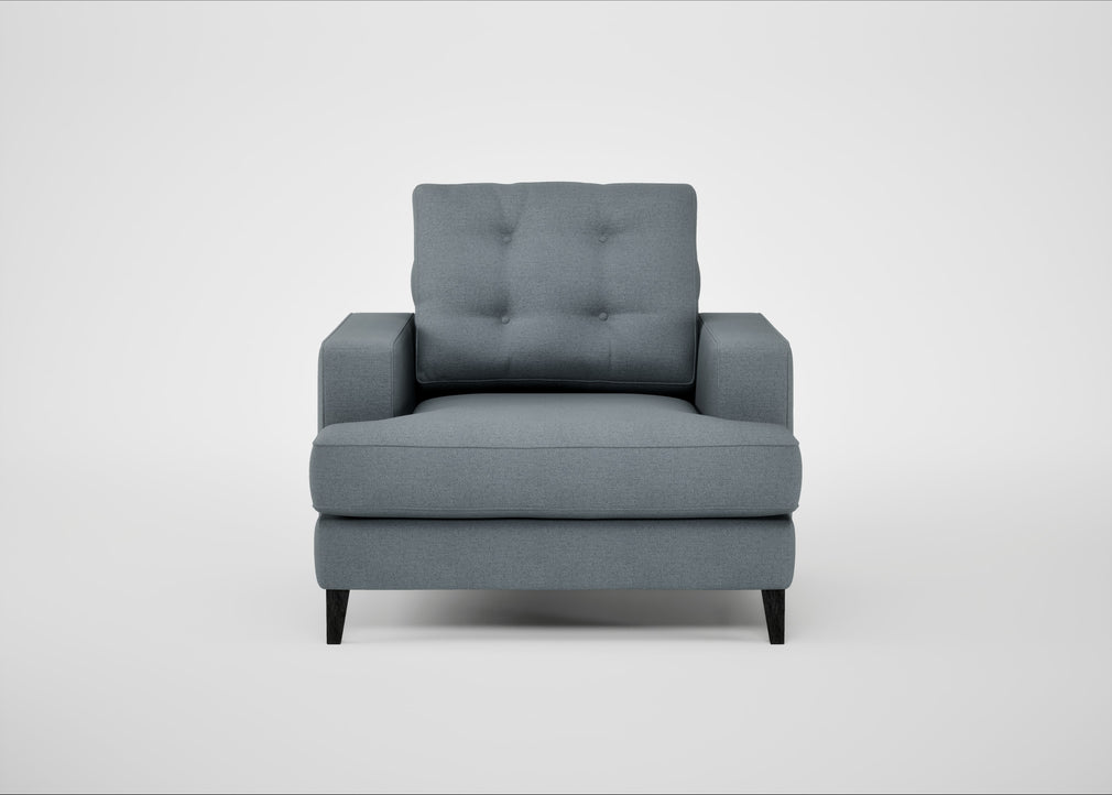Mistral Armchair Capelo Linen-Cotton Mineral / Black