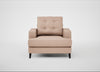 Mistral Armchair Capelo Linen-Cotton Rosedale / Black
