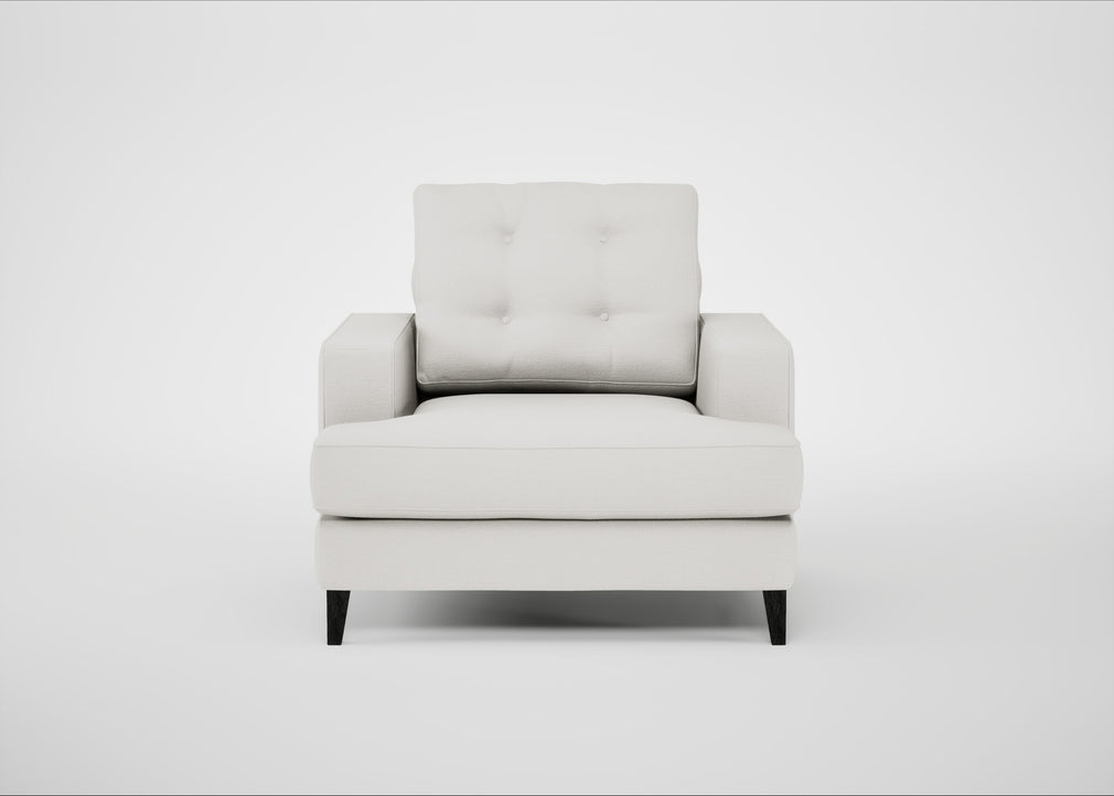 Mistral Armchair Capelo Linen-Cotton Sea Salt / Black