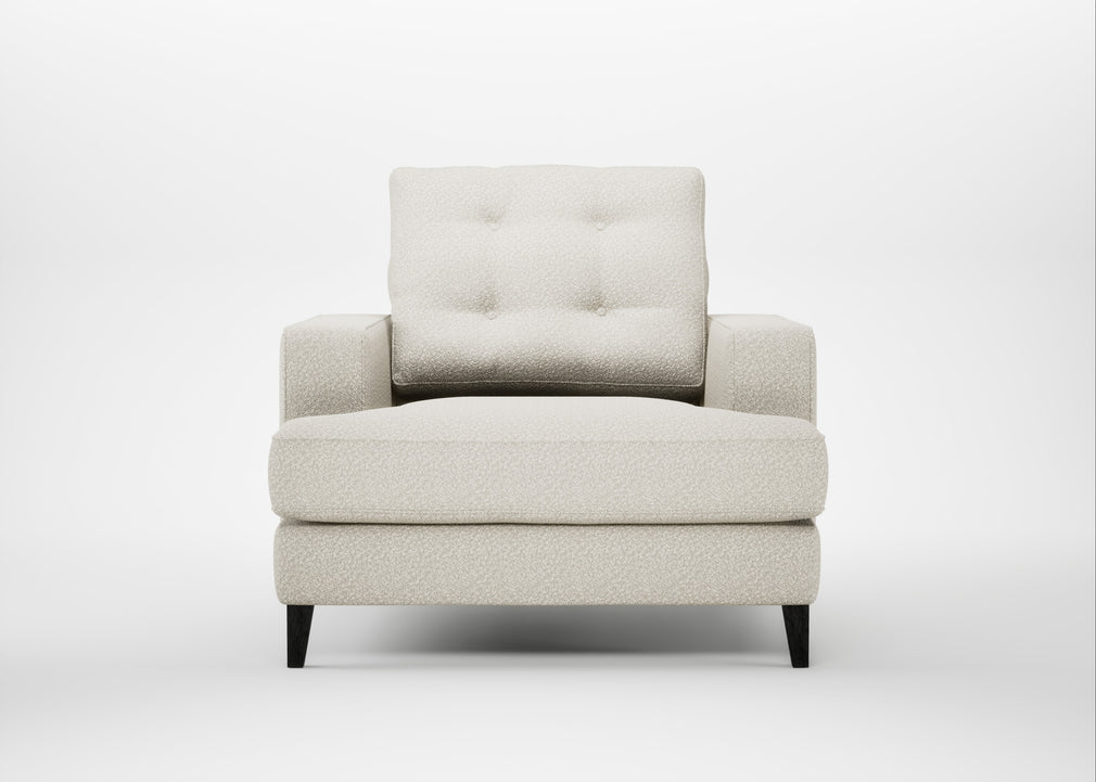 Mistral Armchair Chunky Boucle Ecru / Black