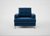 Mistral Armchair Cotton Velvet Petrol / Natural