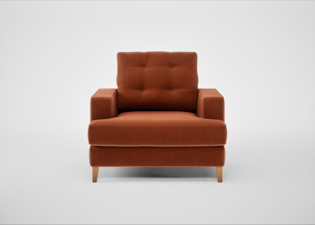 Mistral Armchair Cotton Velvet Russet / Natural