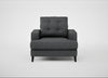 Mistral Armchair Melton Wool Granite / Black