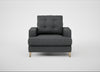 Mistral Armchair Melton Wool Granite / Natural