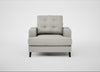 Mistral Armchair Melton Wool Limestone / Black