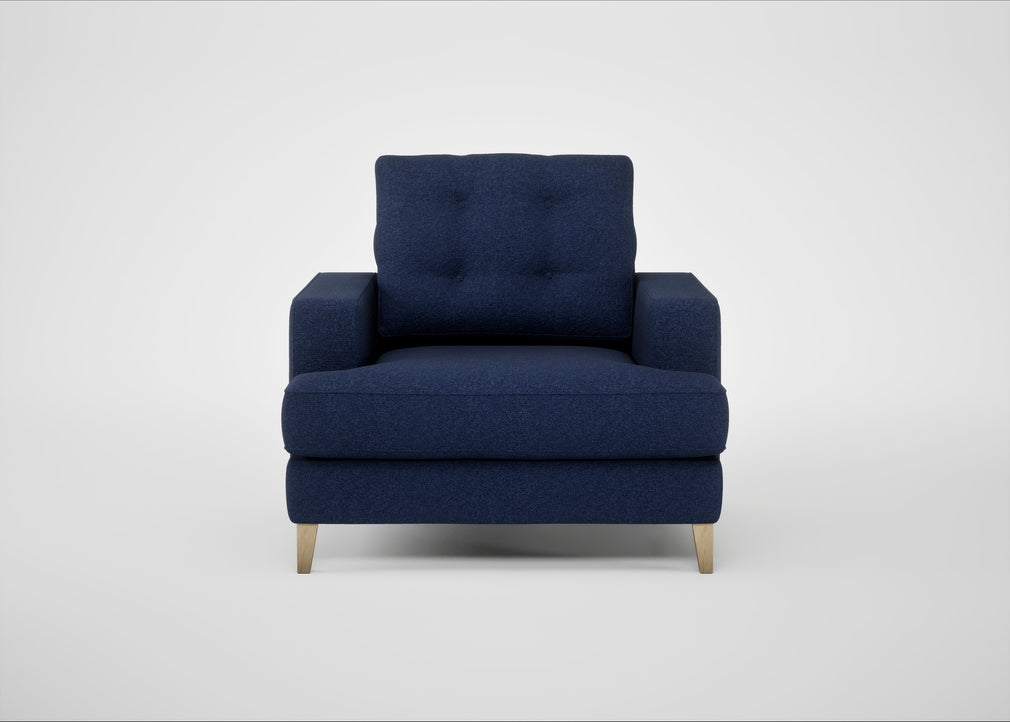 Mistral Armchair Melton Wool New Navy / Natural