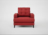 Mistral Armchair Melton Wool Red Oxide / Black