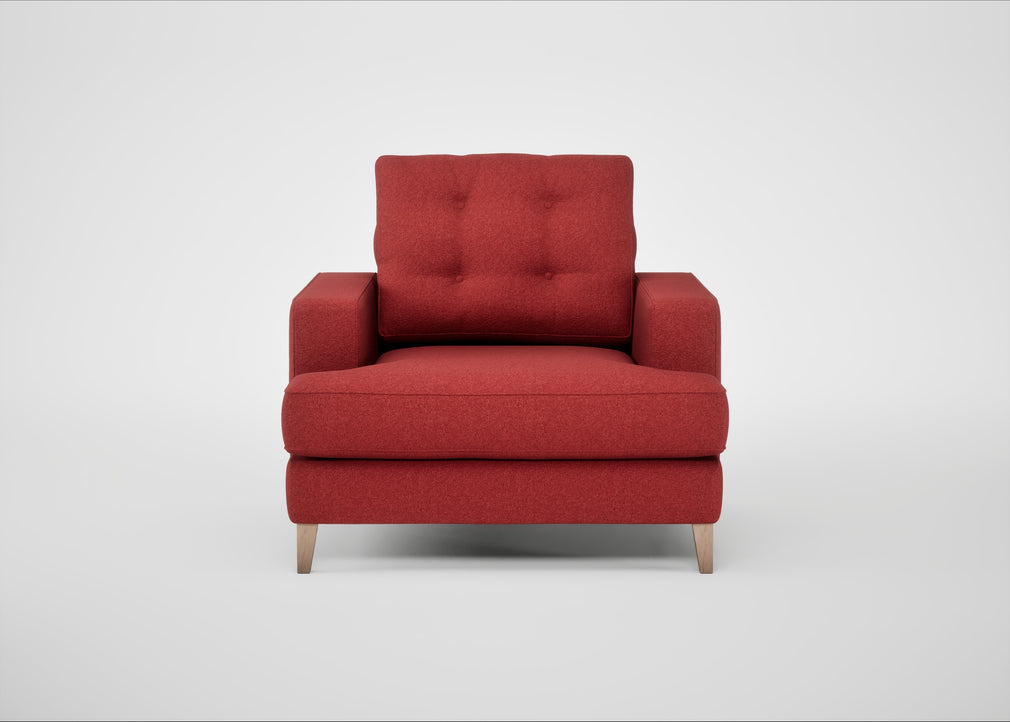 Mistral Armchair Melton Wool Red Oxide / Natural