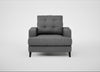 Mistral Armchair Melton Wool Shale / Black