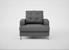 Mistral Armchair Melton Wool Shale / Natural