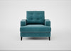 Mistral Armchair Smart Luxe Velvet Airforce Blue / Black