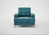 Mistral Armchair Smart Luxe Velvet Airforce Blue / Natural