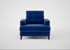 Mistral Armchair Smart Luxe Velvet Azure / Black
