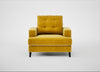 Mistral Armchair Smart Luxe Velvet Canary / Black