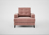 Mistral Armchair Smart Luxe Velvet Dusky Pink / Black