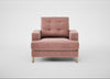 Mistral Armchair Smart Luxe Velvet Dusky Pink / Natural