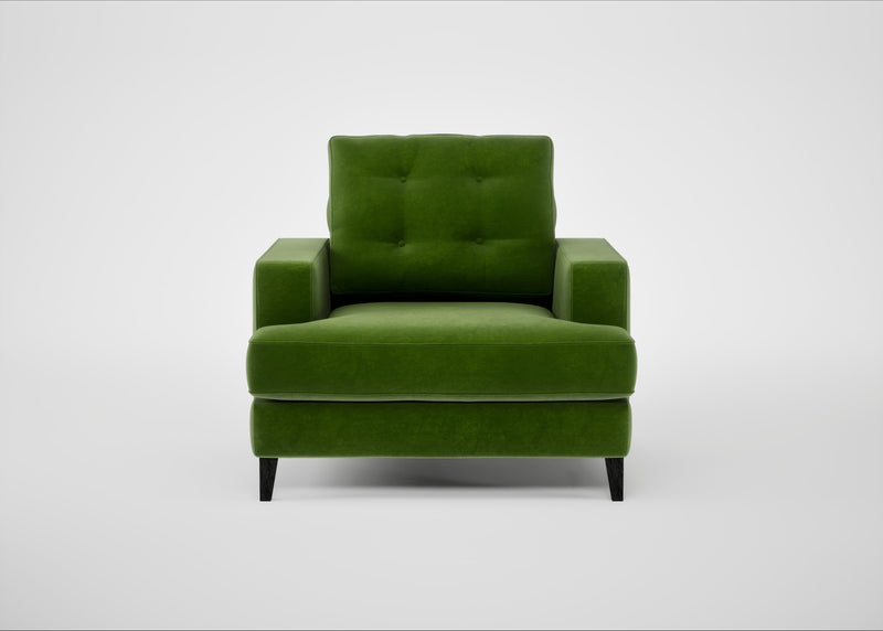 Mistral Armchair Smart Luxe Velvet Grass / Black