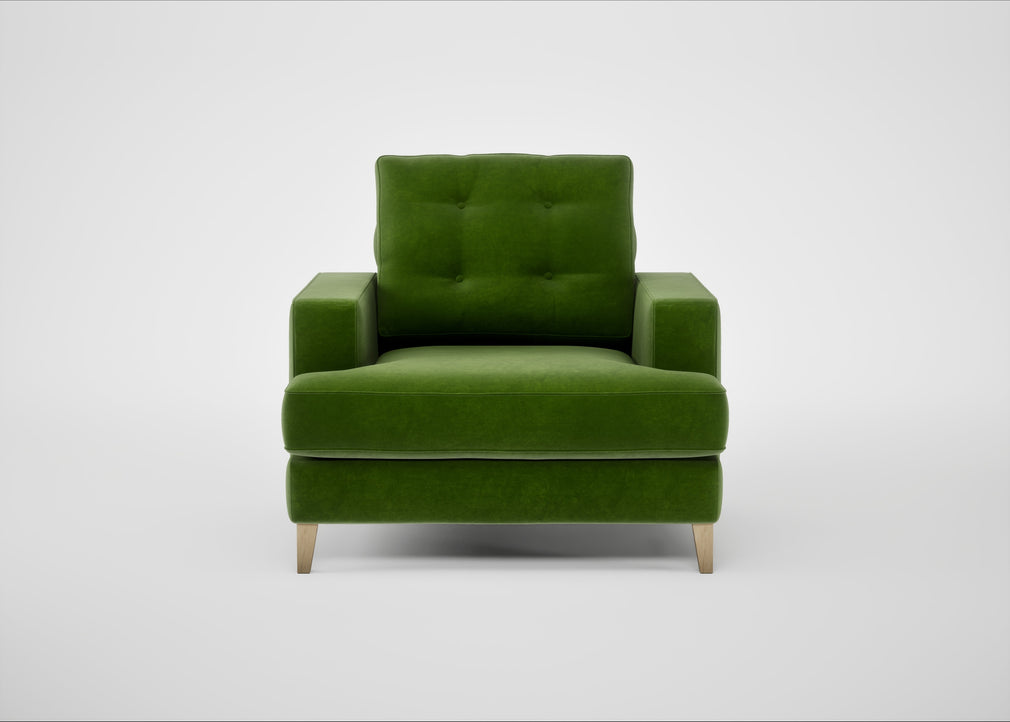Mistral Armchair Smart Luxe Velvet Grass / Natural