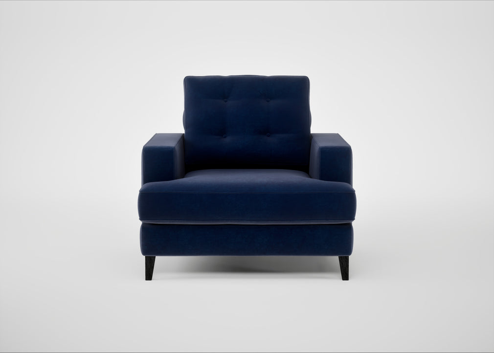 Mistral Armchair Smart Luxe Velvet Midnight / Black