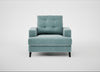 Mistral Armchair Smart Luxe Velvet Mineral Blue / Black