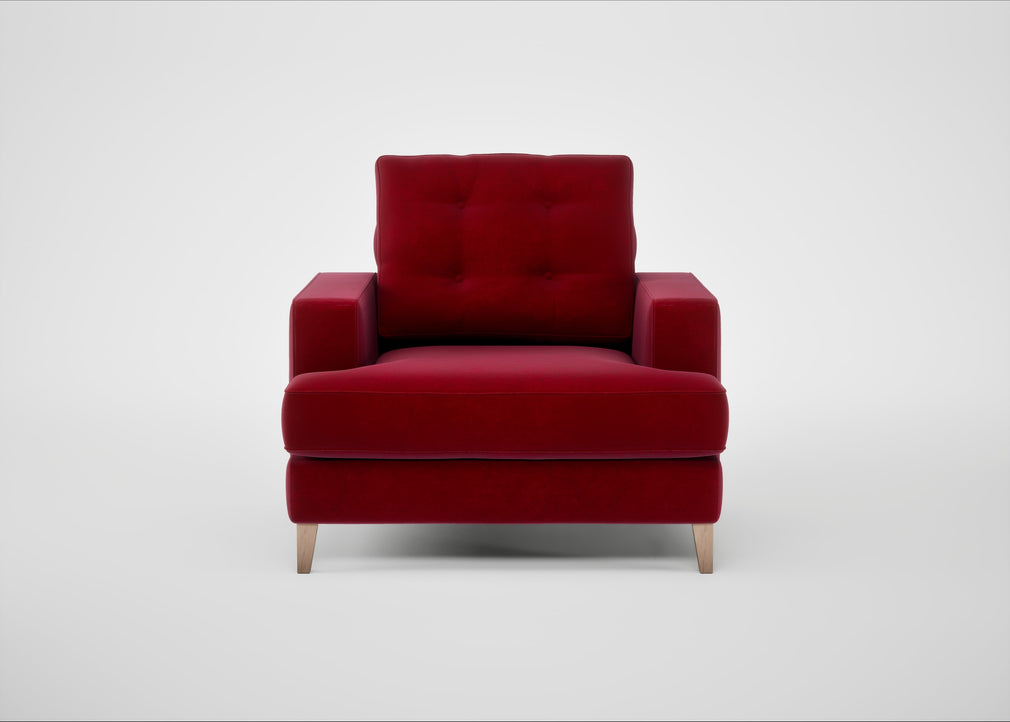 Mistral Armchair Smart Luxe Velvet Mulberry / Natural
