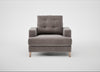 Mistral Armchair Smart Luxe Velvet Mushroom / Natural