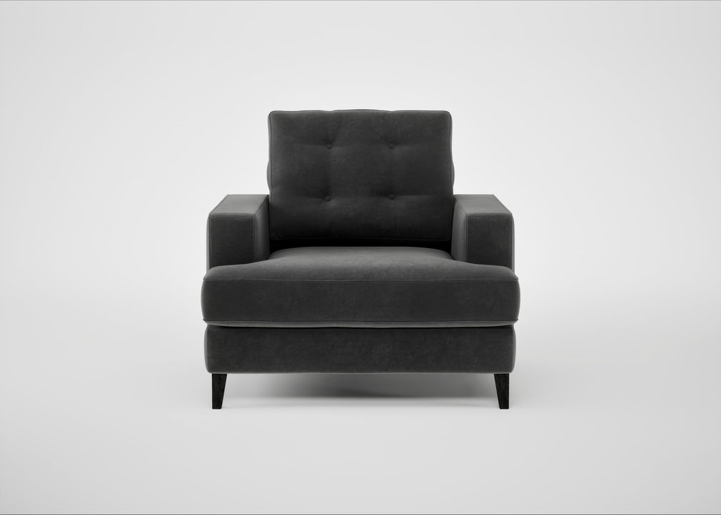 Mistral Armchair Smart Luxe Velvet Nickel / Black