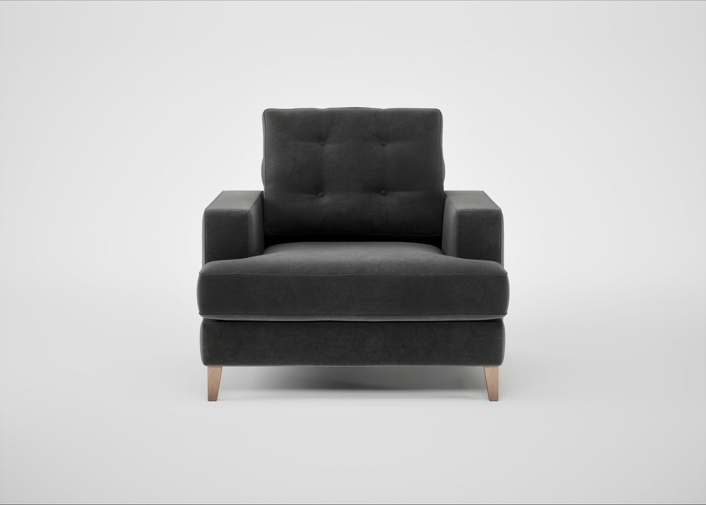 Mistral Armchair Smart Luxe Velvet Nickel / Natural