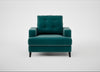 Mistral Armchair Smart Luxe Velvet Ocean Green / Black