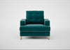 Mistral Armchair Smart Luxe Velvet Ocean Green / Natural