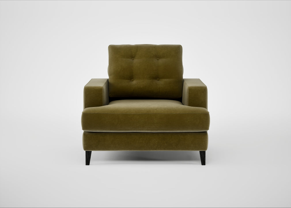 Mistral Armchair Smart Luxe Velvet Peridot / Black