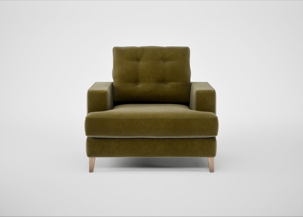 Mistral Armchair Smart Luxe Velvet Peridot / Natural