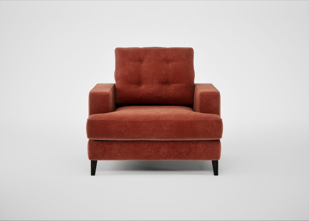 Mistral Armchair Smart Luxe Velvet Tawny / Black
