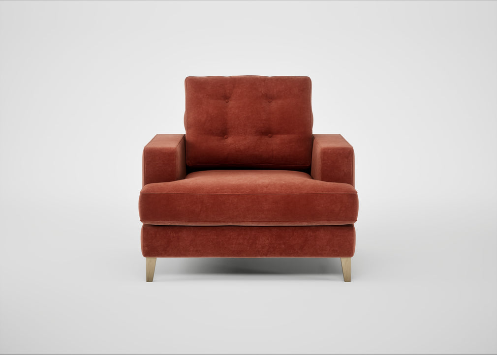 Mistral Armchair Smart Luxe Velvet Tawny / Natural