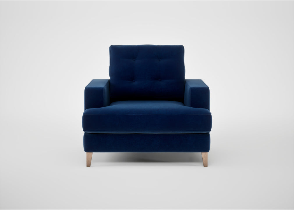 Mistral Armchair Smart Velvet Dusk / Natural