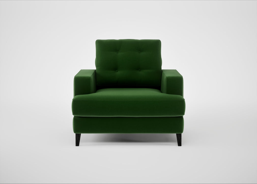 Mistral Armchair Smart Velvet Forest / Black