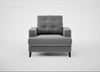 Mistral Armchair Smart Velvet Mercury / Black