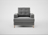 Mistral Armchair Smart Velvet Mercury / Natural